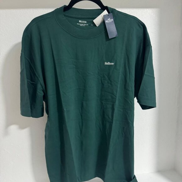 Hollister BOXY HEAVYWEIGHT LOGO CREW T-SHIRT - Picture 1 of 3